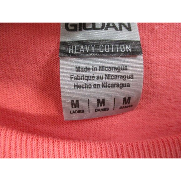 Dog Mother Wine Lover Womens Medium T-Shirt Gildan Heavy Cotton Pink Graphic Tee - Picture 3 of 7